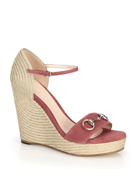 gucci shoes wedges|gucci espadrilles wedges pink.